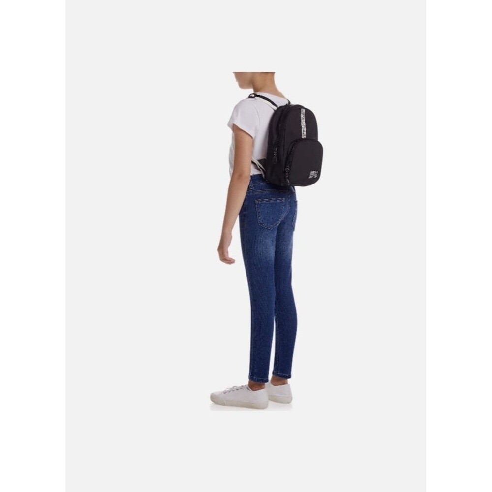 Justice NWT Kids JSPORT Black Logo At Front Mini Backpack 8" W x 10" H x 3" D